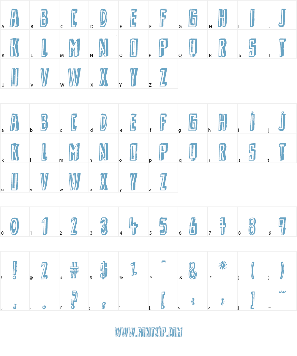 Shady Lane Font Character